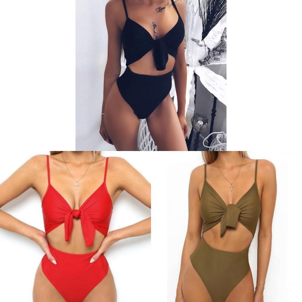Elegant Women One Piece Bandage Bikini Push Up Monokini Swimsuit Bathing Suit Swimwear For Stylish Beach Days