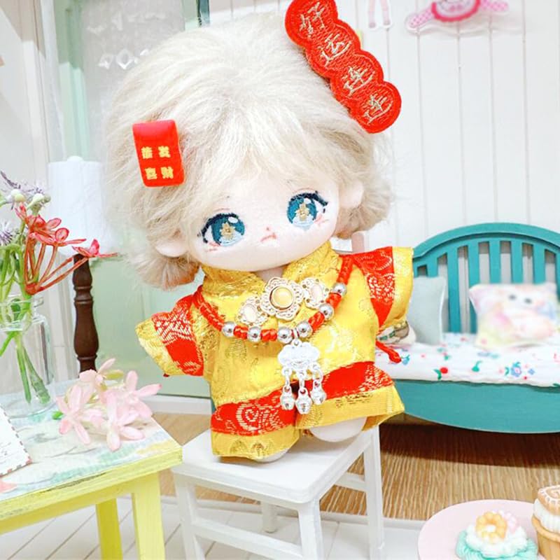 [Plushie Clothes] Chinese Clothes for Plush Toys (10-15cm), Yellow, G.triger, for Oshi-Nui (Plushie) Stuffing, Nuikatsu [Product]