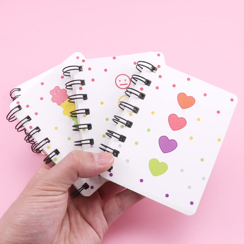 12 Pcs Little Flower Rollover Coil Book Student Mini Portable Loose-leaf Notebook Notepad A7 Pocket Book