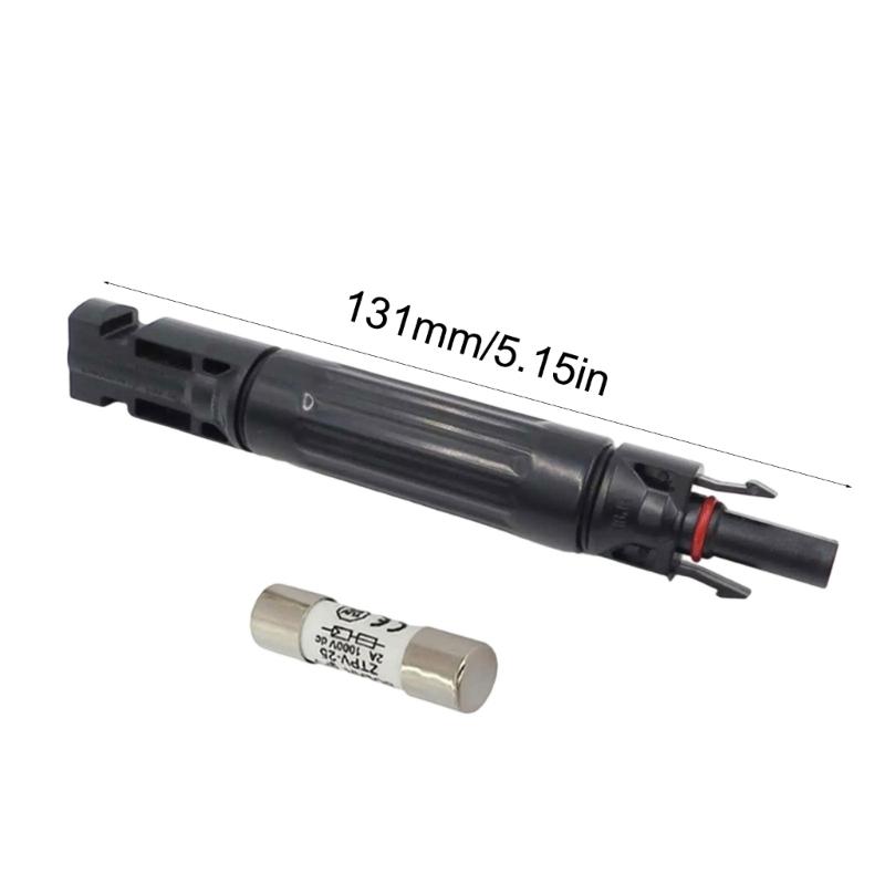 Pack Of 2 1000V Solar Fuses Waterproof Connector Photovoltaic System Accessory for Panel String Install & Protections