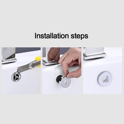 Useful Copper Sink Overflow Covers Round Replacement Sink Hole Cover Wash Basin Overflow Ring Plug Kitchen Bathroom Supplies