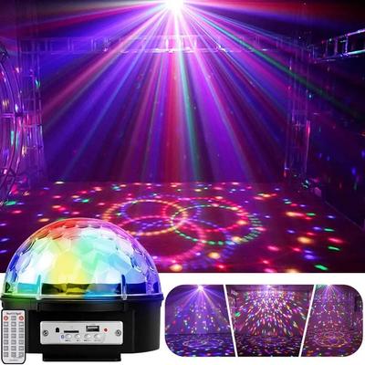 Disco LED Magische Kugel Leuchte Soundsteuerung Party Lichter TF-Karte MP3-Player Geräuschaktivierte Lampe mit Bluetooth für Zuhause KTV Party
