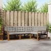 Outdoor Sofa Set with Cushions 4 pcs Natural and Light Grey