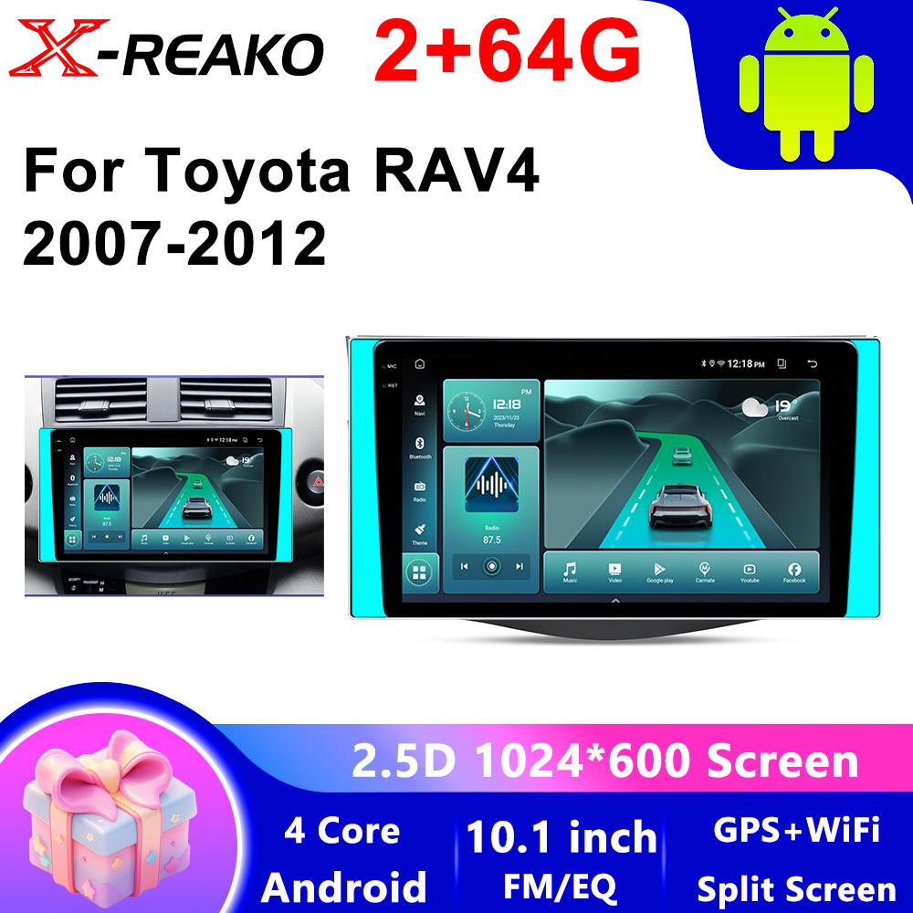 10.1 Inch Wireless Car Radio for Toyota RAV4 2006-2012 CarPlay Android Auto Touch Screen Car Stereo with Backup Camera GPS WIFI