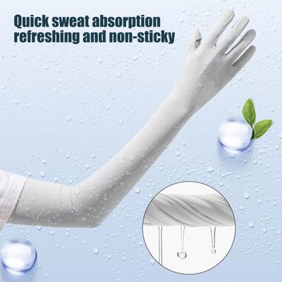 Damen UV Sonnenschutz Lange Handschuhe Vollfingerhandschuhe Kühlender Arm