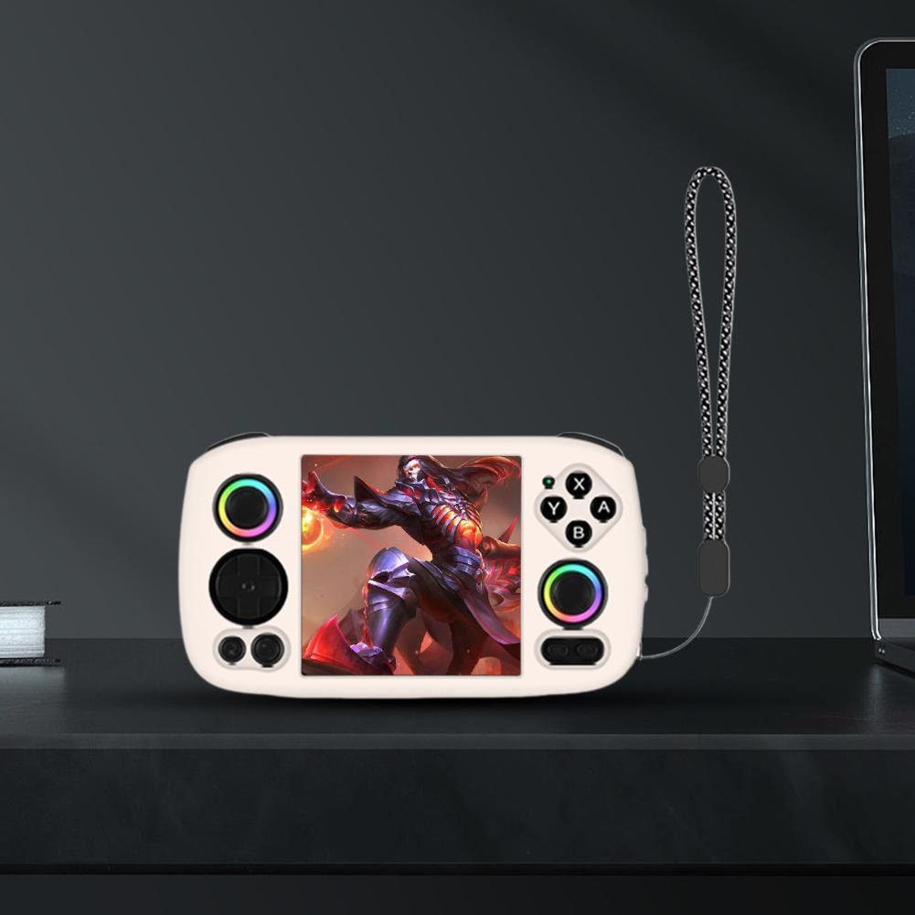Silicone Shockproof Protective Cover Anti-Scratch Protector Shell Sleeve with Lanyard for ANBERNIC RG Cube Handheld Game Console