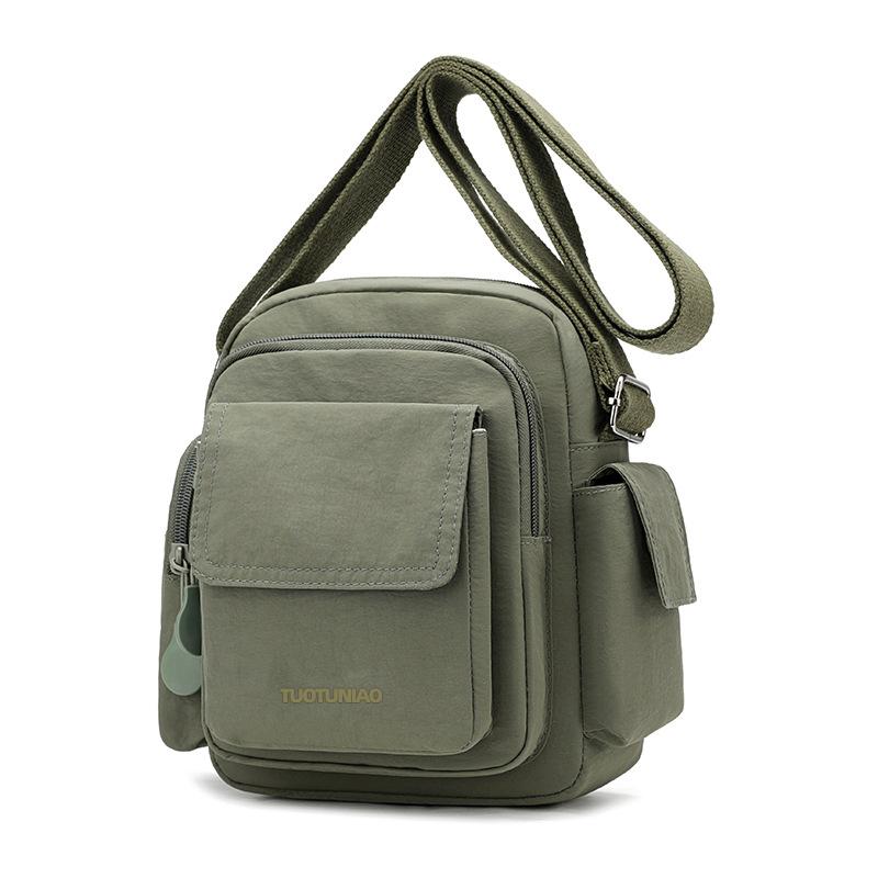 Casual waterproof multi-pocket commuter backpack 2025 summer new portable shoulder bag messenger bag