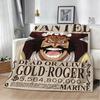 O-One Piece Luffy Shanks Kaido Anime Wanted Flannel Blanket Soft Throw Blanket Art For Home Decor Bedroom Bed Sofa Picnic Gifts
