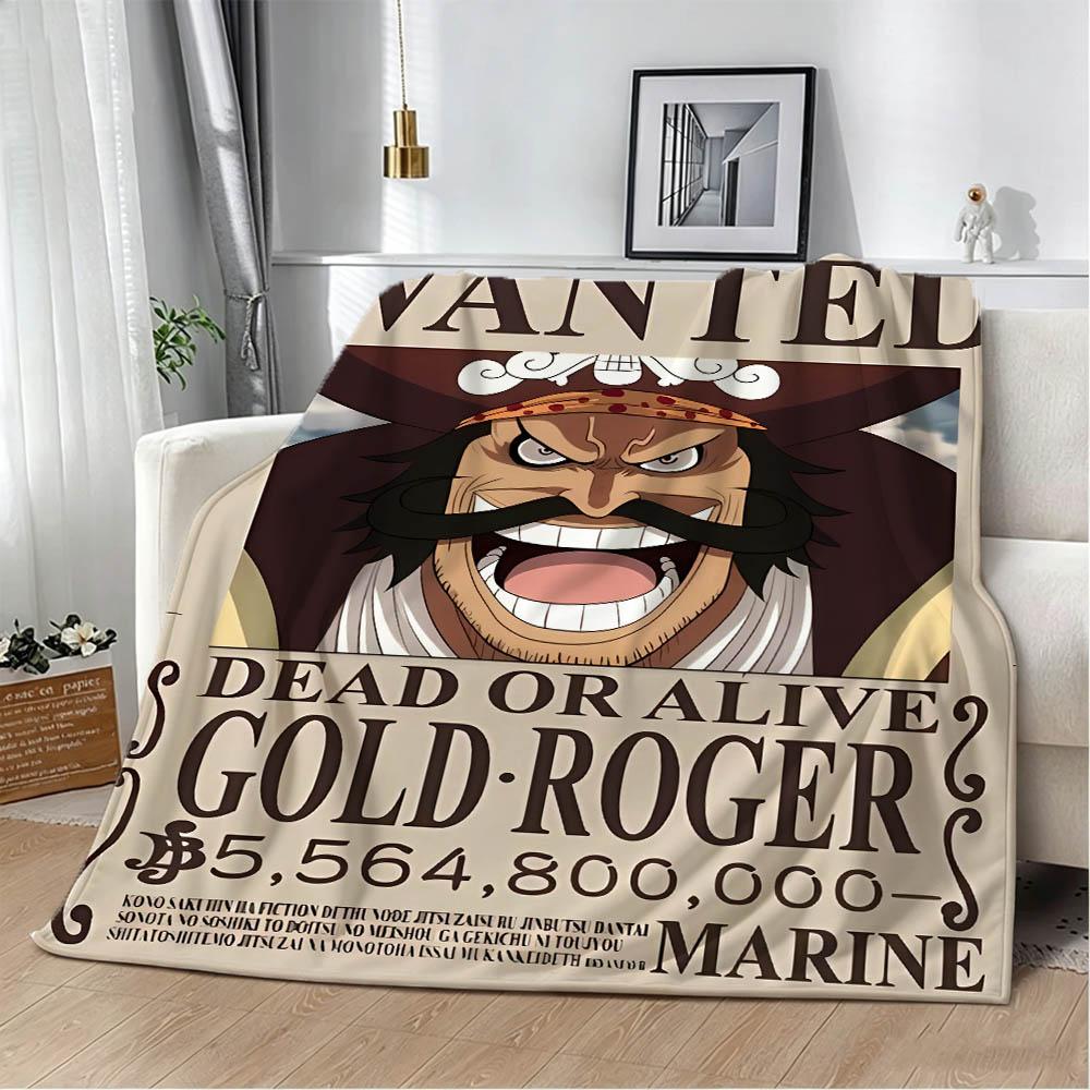 O-One Piece Luffy Shanks Kaido Anime Wanted Flannel Blanket Soft Throw Blanket Art For Home Decor Bedroom Bed Sofa Picnic Gifts