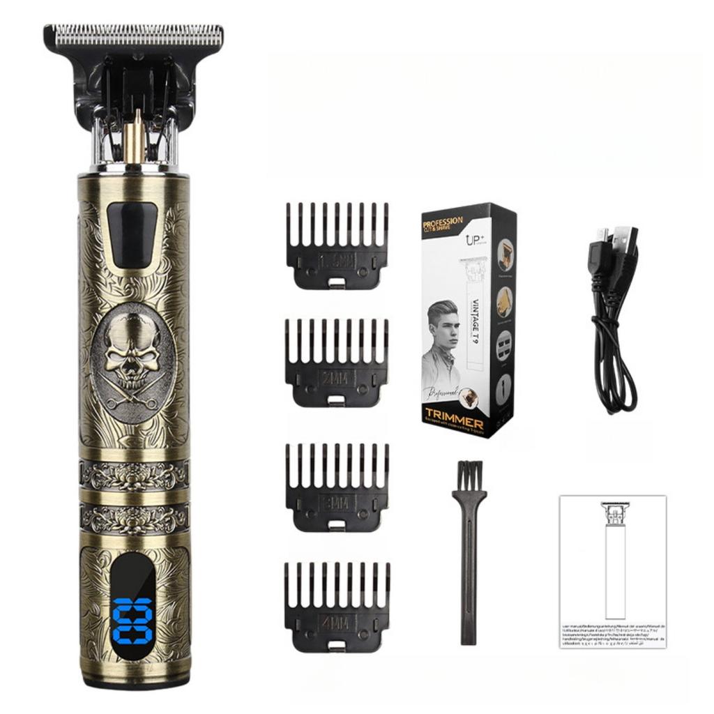 Professional Hair Clipper with LED Display, Electric Shaver, Beard Trimmer, USB-C Charging Cordless Long Hair Trimmer with Comb/beard Trimmer Kit