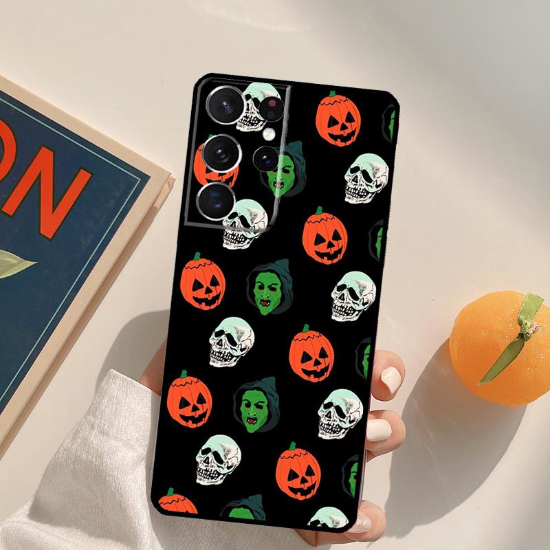 Halloween Pumpkin Horror Phone Case For Samsung Galaxy S26 S25 S20 S21 S22 S23 S24 Ultra S10 Plus S25 FE Back Cover