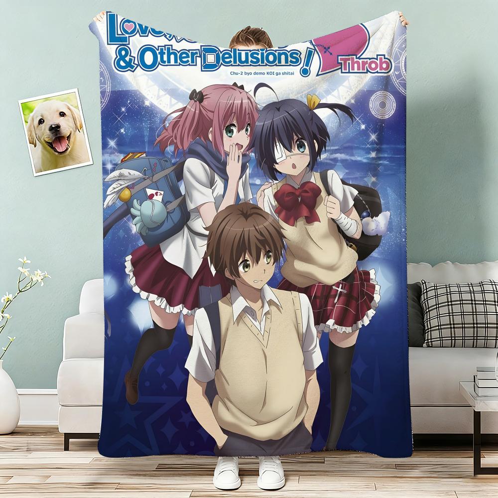 Love Chunibyo & Other Delusions Decke Leicht 240g Flanelldecke Weich Hautfreundlich für Sommerkühlung