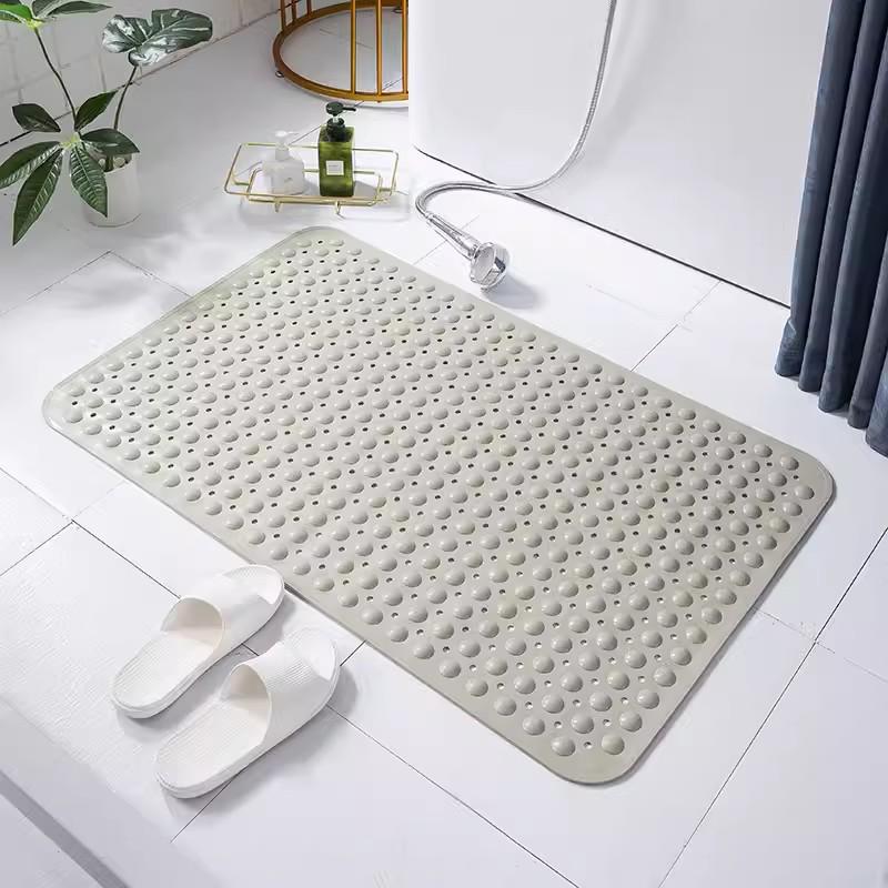 TPE Rutschfeste Duschmatte für Schwangere - Sicherheits-Saugfuß-Badematte mit Abfluss und Massage-Fußpolster