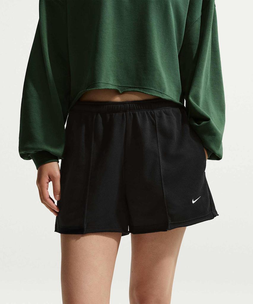 NIKE Sportswear Chill Terry Mid-Rise French Terry Shorts W - Black:Sale / Ii3981-010