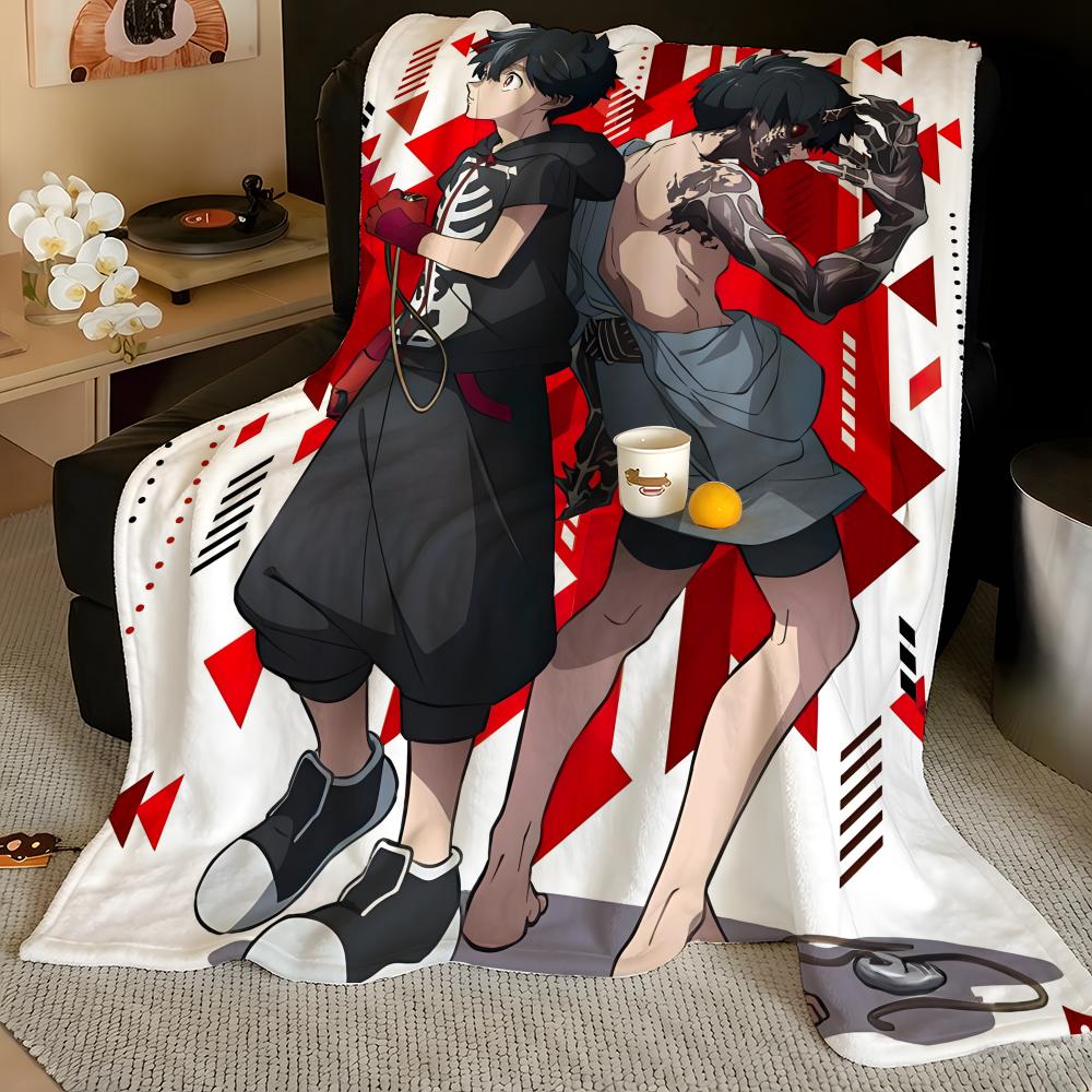 Anime K-Kemono J-Jihen Atılabilen Flanel Battaniye, Yumuşak Sıcak, Dayanıklı ve Yıkanabilir sevimli Havalı