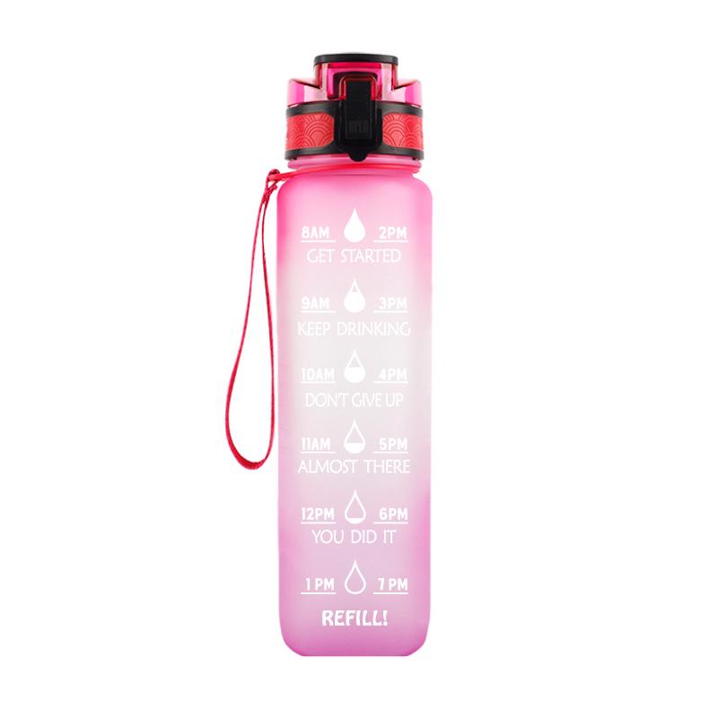 1000ml Large Capacity Tritan Sports Water Bottle with Handle for Fruit Tea