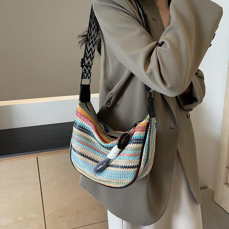 IELGY Ladies Messenger Bag Summer Wide Shoulder Strap Fashion Commuter Casual Pillow Bag