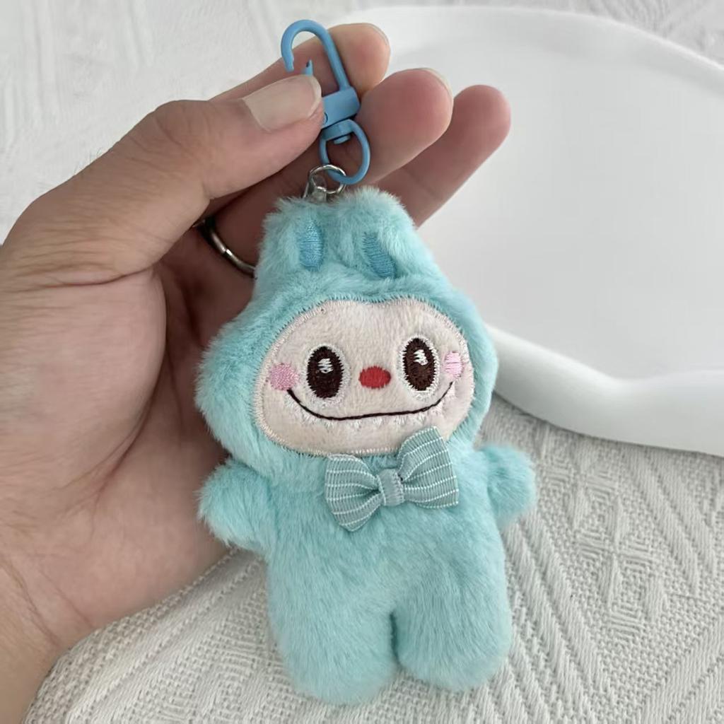 Keychain Plush Rabbit Doll Rab Cute Gift Cloth Labubu Bag Pendant Back Plush Pendant Brooch