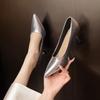 Fashion 2025 New Women Pumps Genuine  Pointy Toe 7.5CM Thin High Heels Dress Party Prom Basic Shoes Woman