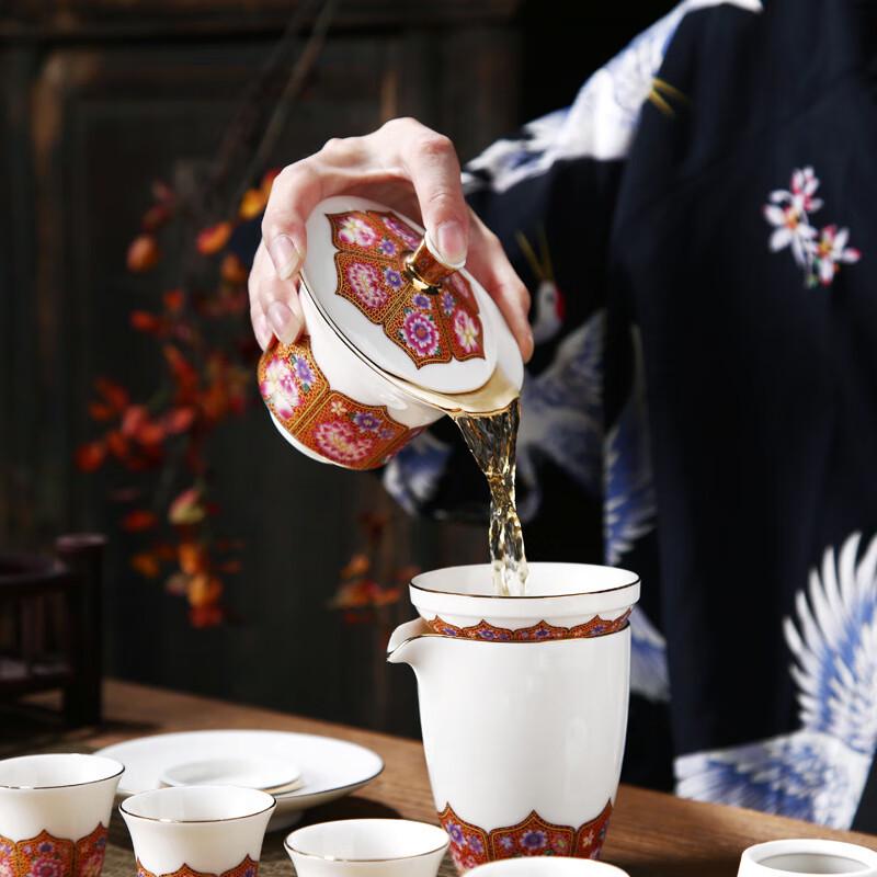 Chaxun White Porcelain Cloisonné Enamel Gaiwan - Imperial Yellow