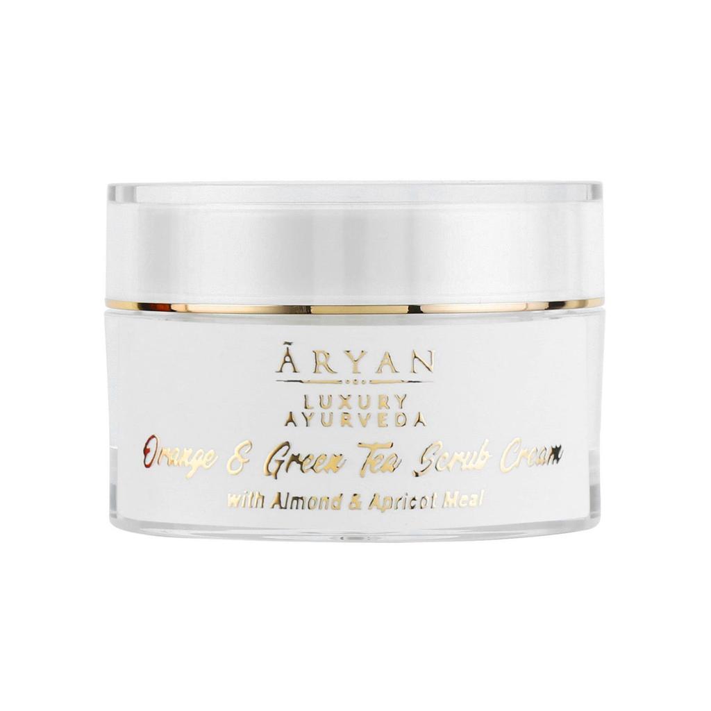 Scrub Cream with Orange and Green Tea (50 G), Orange & Green Tea Scrub Cream, Aryan
