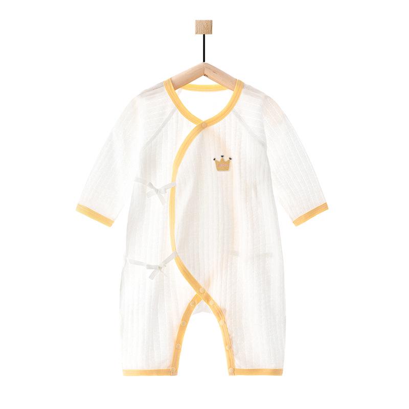 

Infant Seamless Cotton Bodysuit - Breathable, Summer Lightweight, Anti-Heat Rash Baby Jumpsuit 52cm (2-3.5kg, 46-52cm)