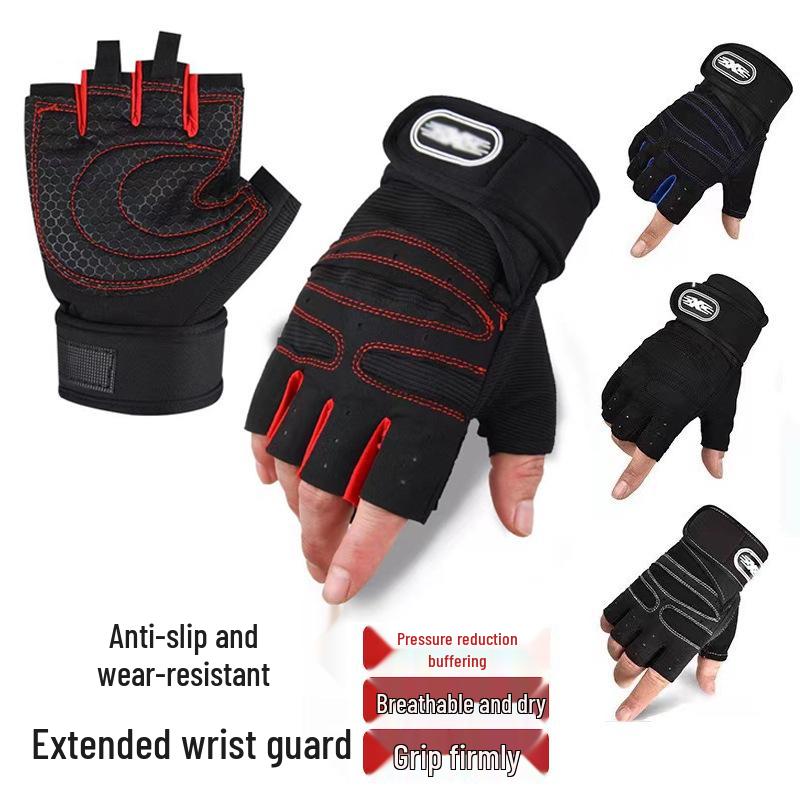 Unisex Half-Finger Fitness Gloves for Weightlifting, Yoga, Mountaineering, Sports, and Cycling.