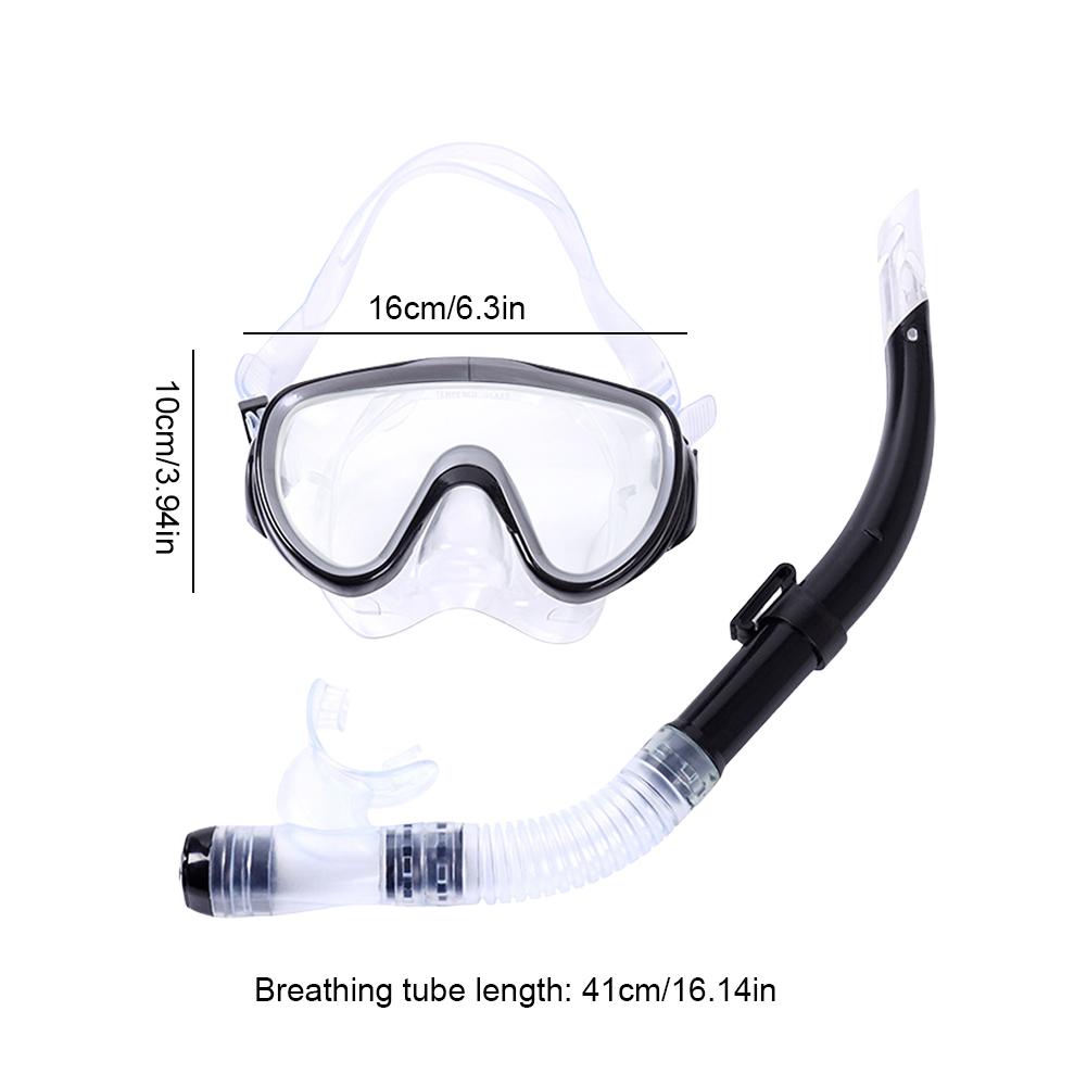 Diving Mask Snorkeling Set For Adults 4mm Thick Tempered Glass Scuba No Leakage Anti-Fog Goggles Glasses Swimming Pool Equipment