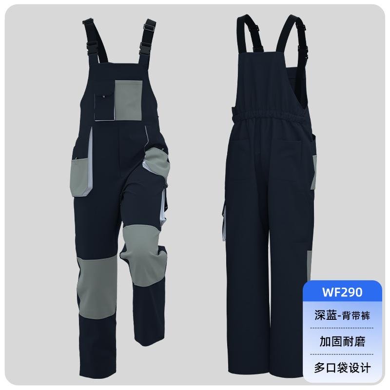 Spring Autumn Overalls Workwear Men Multi Pocket Durable Reinforced Coverall Mechanic Labor Protective Uniform Pants XL175
