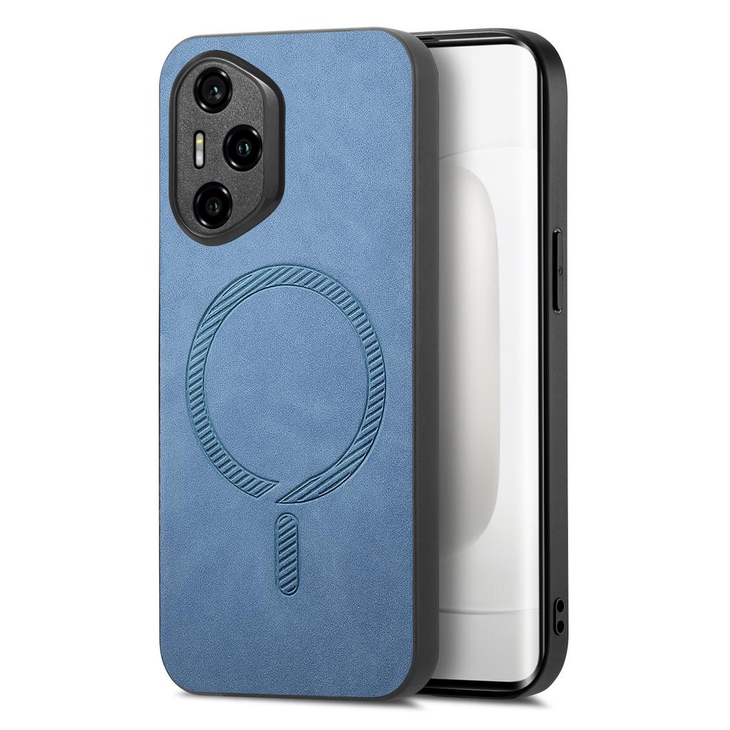 For Honor 300 Pro Leather Back Case Magnetic Case Skin-touch Phone Cover