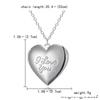 1PC Love Heart DIY Photoframe Openable Necklace Charm Vintage Necklace Pendant Photo Picture Locket Carved Heart