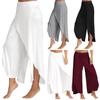 Women Palazzo Boho Wide Leg Pants Loose Chiffon Skirt Flared Yoga Trousers Plus Size 5XL