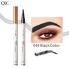 QIC 5D White Tube Four-Prong Waterproof Smudge-Proof Micro-Sculpting Liquid Eyebrow Pencil.