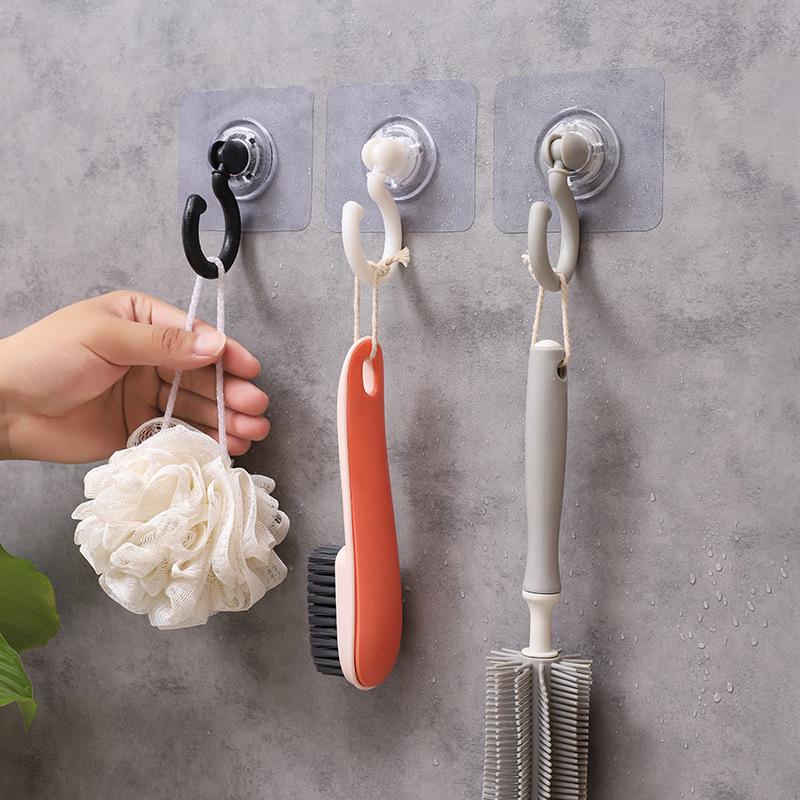 5-Haken Drehbarer Selbstklebender Wandhalter für Küche, Decke und Tür - Nahtloses Bohrloses Design für Utensilien, Kleidung und Hüte