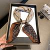 High-end Herringbone Silk Cotton Silk Scarf Women's Spring and Autumn New Versatile Decorative Scarf Shawl Fashion Printed Small Square Scarf