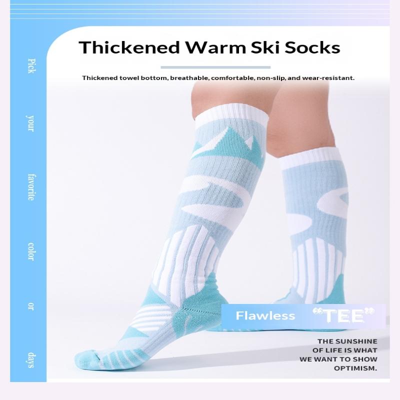 1 Pair Professional Winter Ski Socks Adult Snow Hiking Socks Thickened Warm Sports Snowboard Cycling Soccer Socks Women Men Gift