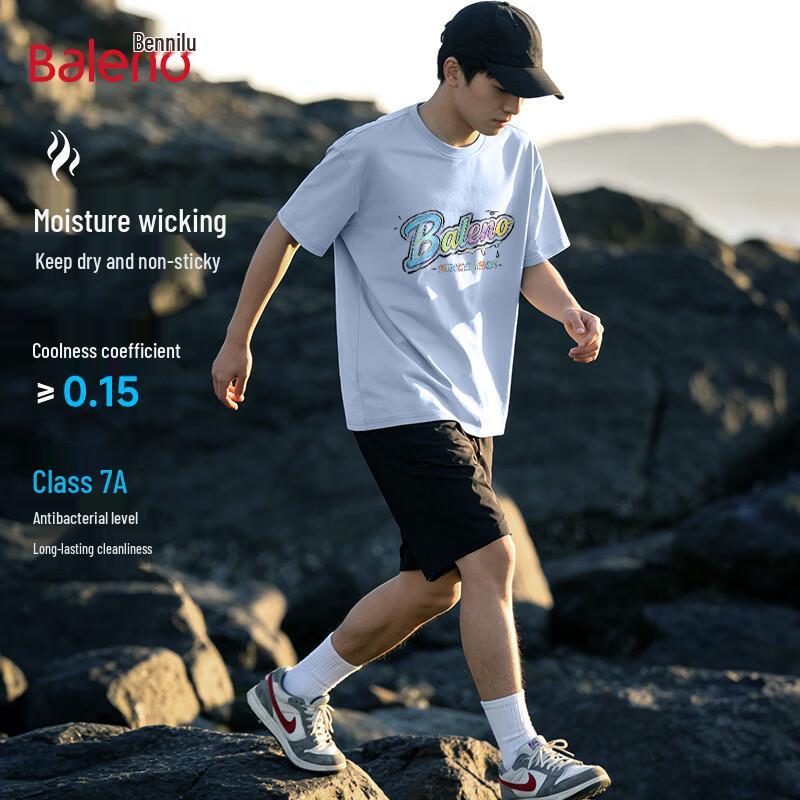 

Baleno Men s Ice Silk Antibacterial Quick-Dry T-Shirt M
