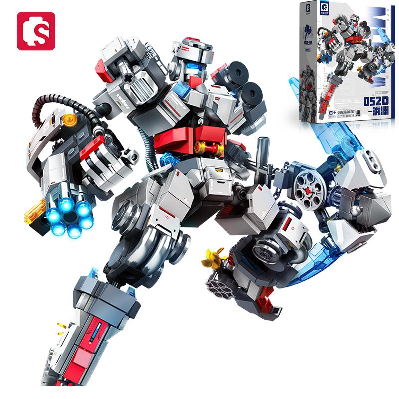 SEMBO BLOCK Combined Transforming Mecha Robot Building Blocks Kits MOC  Build with Versatile Weapons Bricks Toys Boys  Birthdays
