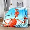 Robot Dreams Cartoon Robot Flannel Throw Blanket Retro Sci-Fi Spanish Anime Sofa Cover Home Decor Gift For Movie Lovers