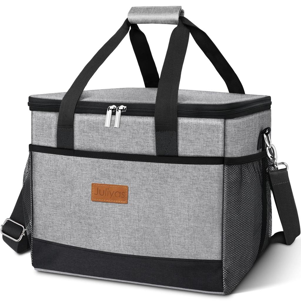 Juliyas Cooler 30L Large Cooler Multifunctional for and Heat Supports Shoulder Waterproof and Suitable for Outdoor Suitable for Gray Box, Soft,