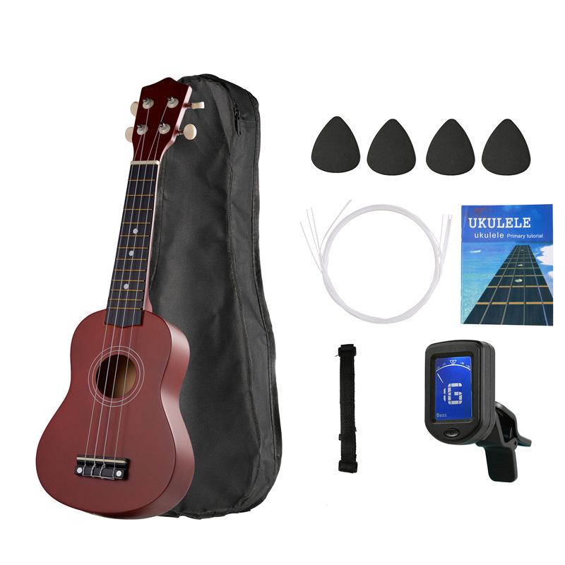 21 Inch Basswood Ukulele 4 Strings Small Acoustic Guitar Musical Instruments for Children Kids Beginners Playing Learning Toy