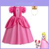 Cosplay Blue Princess Dress For Girls Lace Patchwork And Puffy Long Skirt