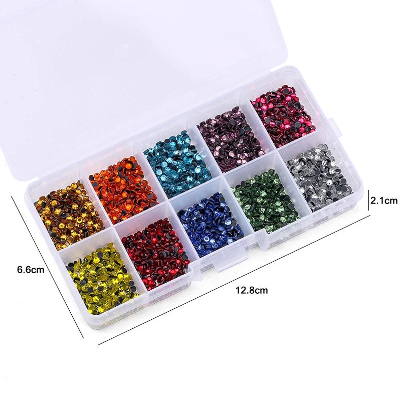 Full DIY Set 2000pcs/box SS10 Hot Fix Rhinestones With Hotfix Applicator Crystal Glass Iron On Rhinestones for Dress,bag,shoes