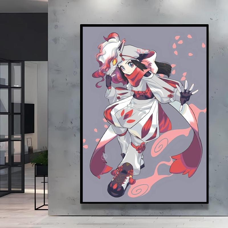 Hot Anime Poster Pokemon Akari Arceus Cartoon Character Picture High Quality Canvas Children's Room Home Decoration Paintings