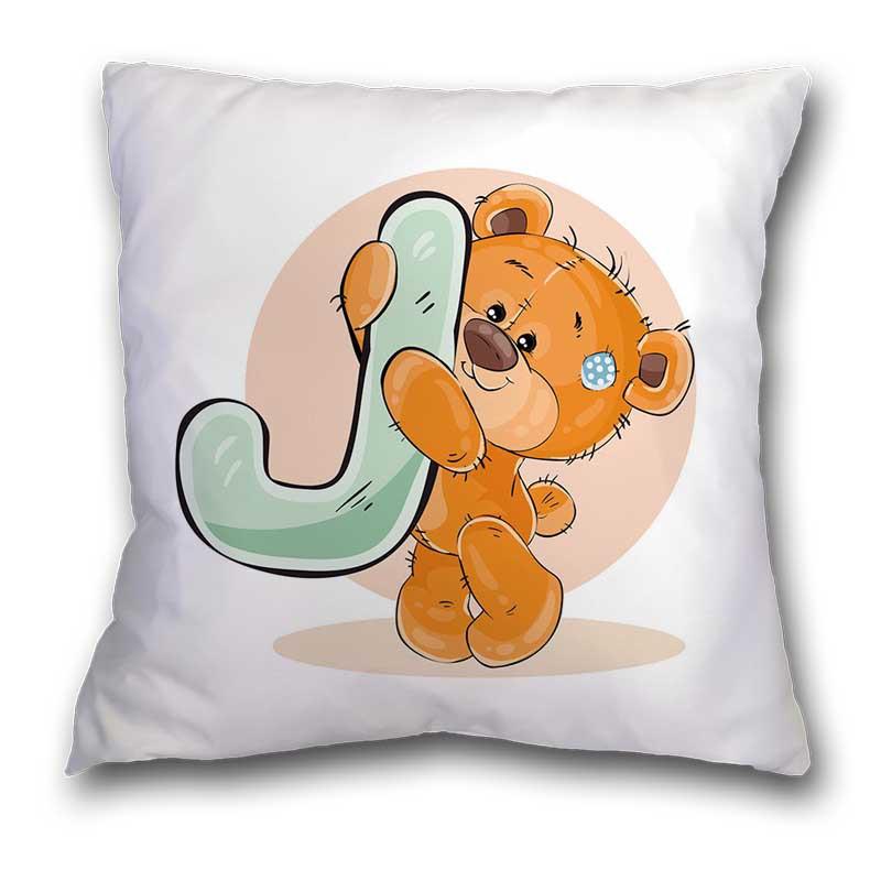 Polyester/Linen Lovely Bear Alphabet Print Cushions Case Cartoon Bears Letters Decor Pillows Case Sofa Livingroom Throw Pillows