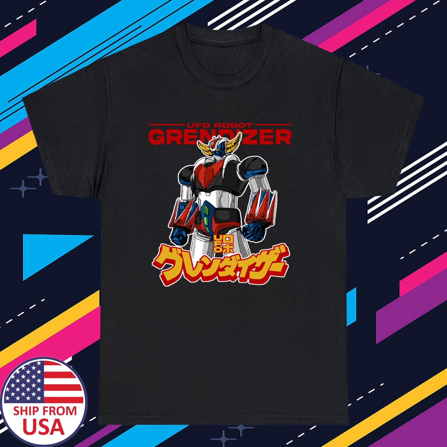 Grendizer UFO Robot Goldorak Men s Black Size S-5XL 3XL