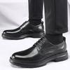 Herrenschuhe aus echtem Leder Klassischer Gentleman-Stil Outdoor formelle Party Täglich Business und Büro Dicksohlige Erwachsenenschuhe Schwarz