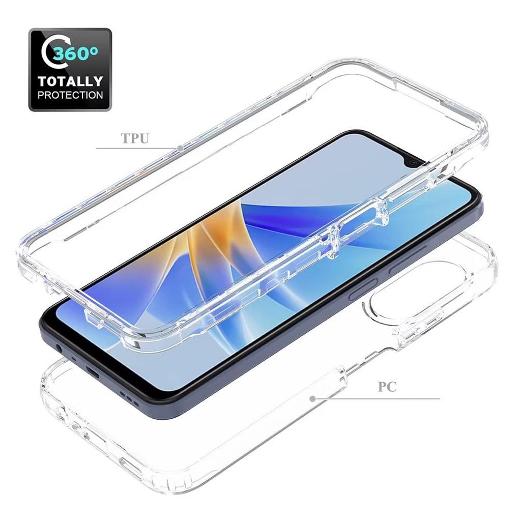 Case For OPPO A18 A38 A17 A53S A98 A78 A58 A54 A74 5G A93 A16 A16S A60 A5 A5X Built In Screen Protector 360 Full Body Shockproof