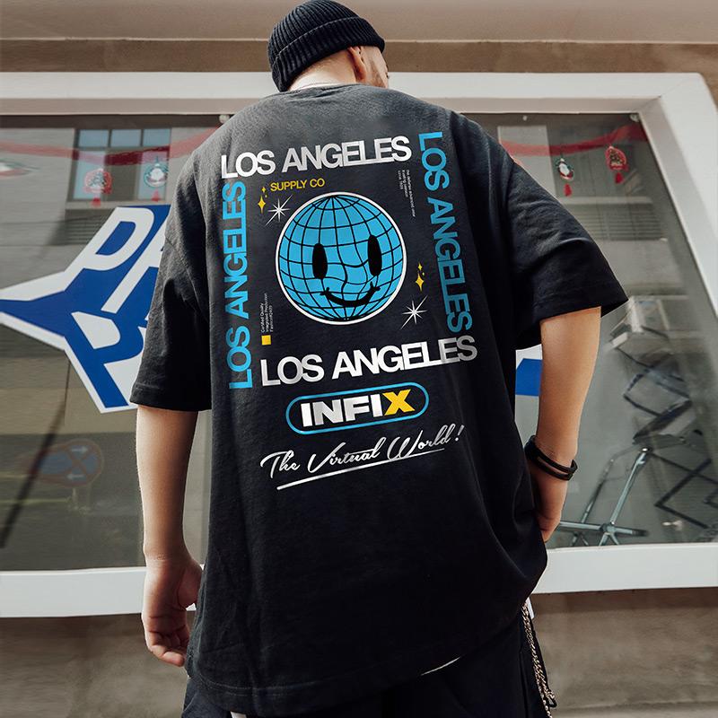 

Мужские модные футболки, свободный топ, винтажная футболка с длинным рукавом и круглым вырезом, пуловер, футболка, мужской топ с графическим принтом, мужской топ