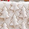 Christmas Table Runner 3D Xmas Tree Table Runner Thickened Sequin Tablecloth for Holiday Home Farmhouse Dining Table Decor